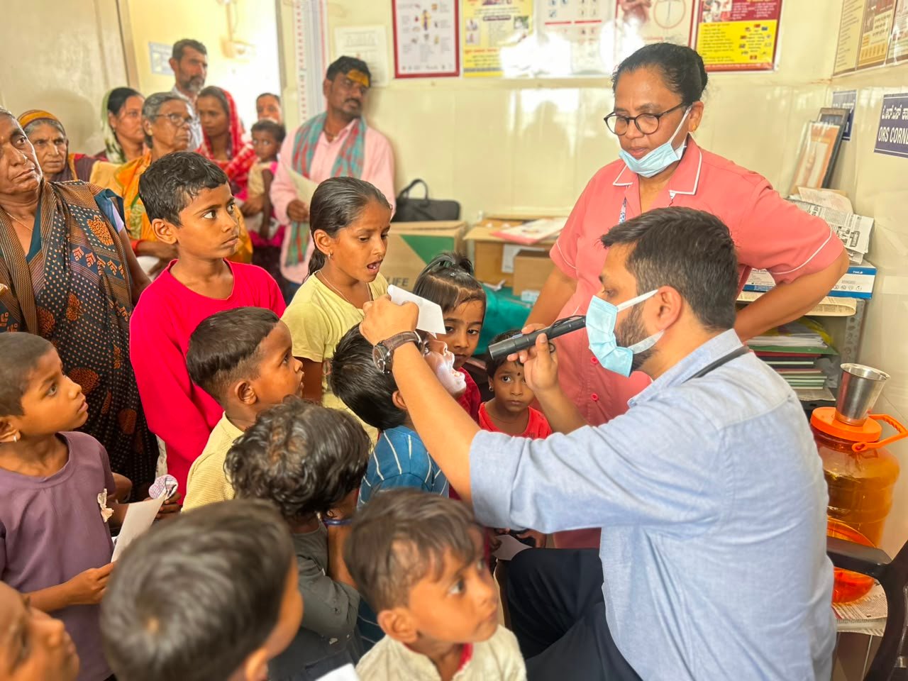 Ear examination for a child